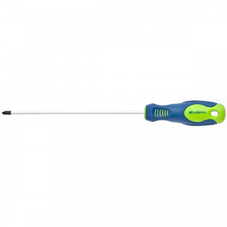 Отвертка, PH2 х 200 мм, CrV, двухкомпонентная рукоятка Сибртех (11849)
