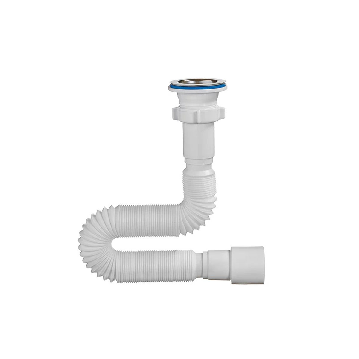 Сифон гофр. выпуск нерж. 1 1/2" х 40/50 мм, 1250 мм (1/50) "orio" а-3013