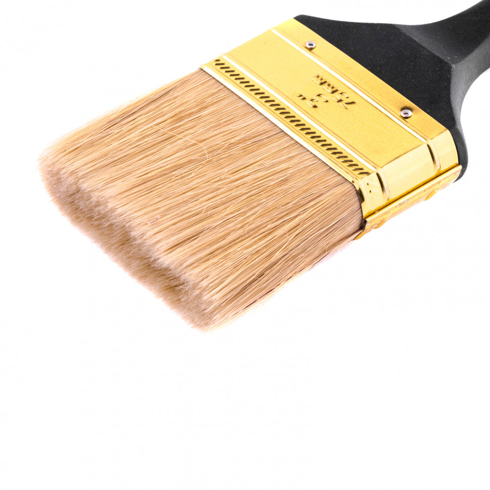 Кисть плоская "Профи" 3", натуральная щетина, пластмассовая ручка MTX (83164)