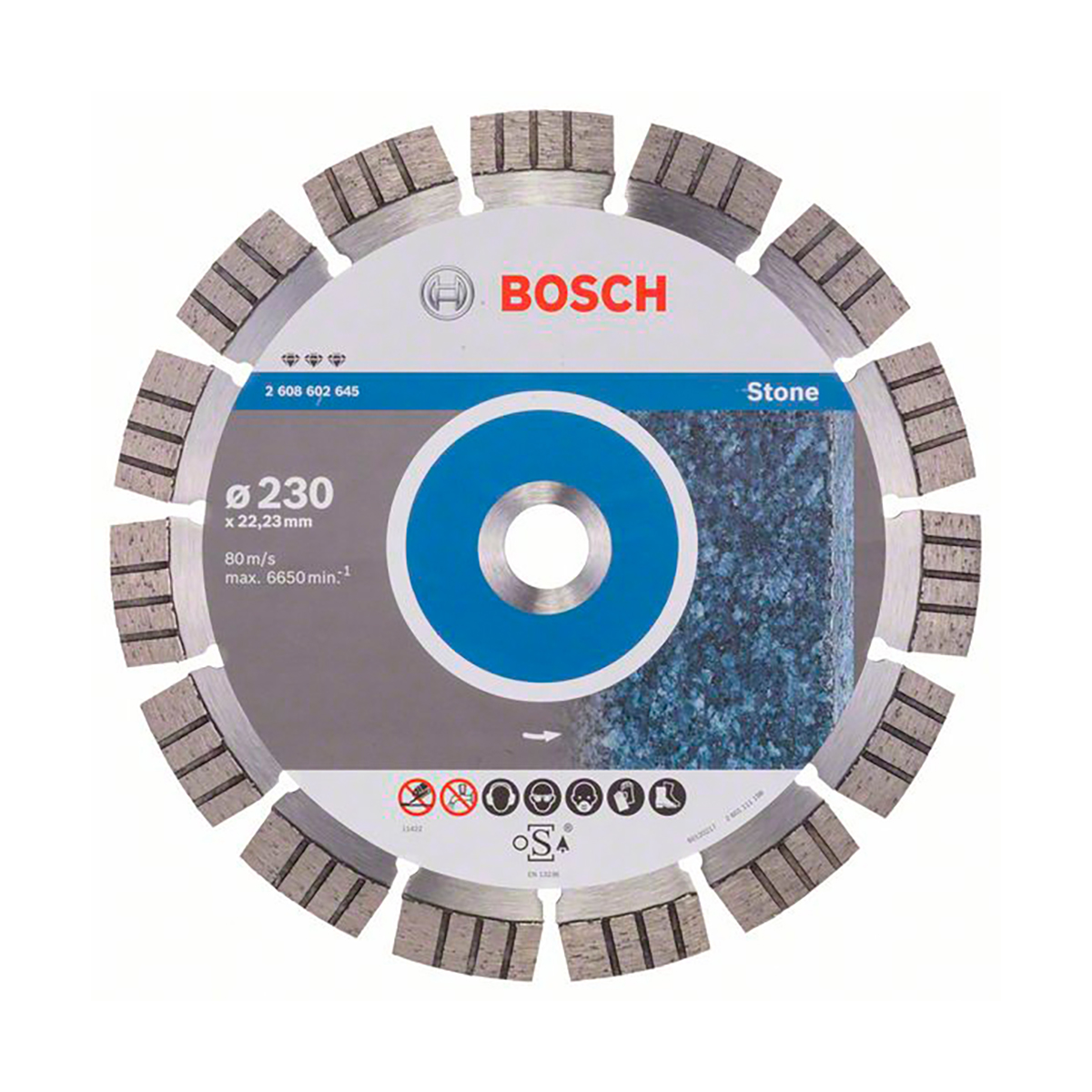 Круг отрезной алмазный по камню 230 х 2,4 х 22,2 мм (1) "bosch" 2608602645