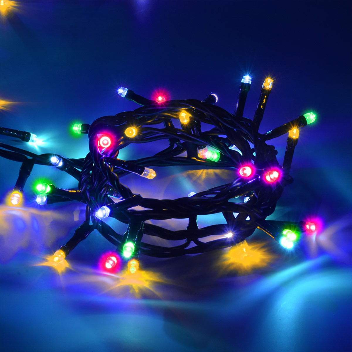 Электрогирлянда "нить" 30 м, 300 разноцв. ламп, 8 реж. (1/20) "vegas"