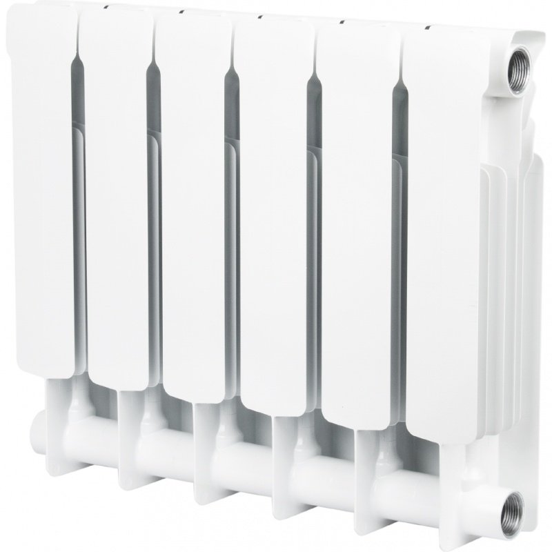 Радиатор STOUT Space 350 мм 6 секций, биметал. (боковое подключение) на 8 кв.м.