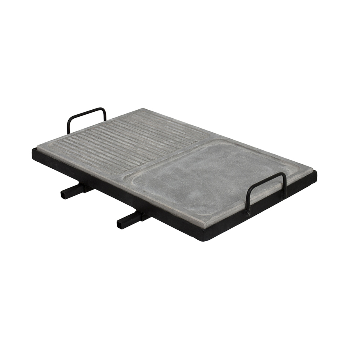 Плита-гриль для мангала 50*30*3 см натур. камень, 2 зоны рельефная + плоская (1) "boyscout" 61580