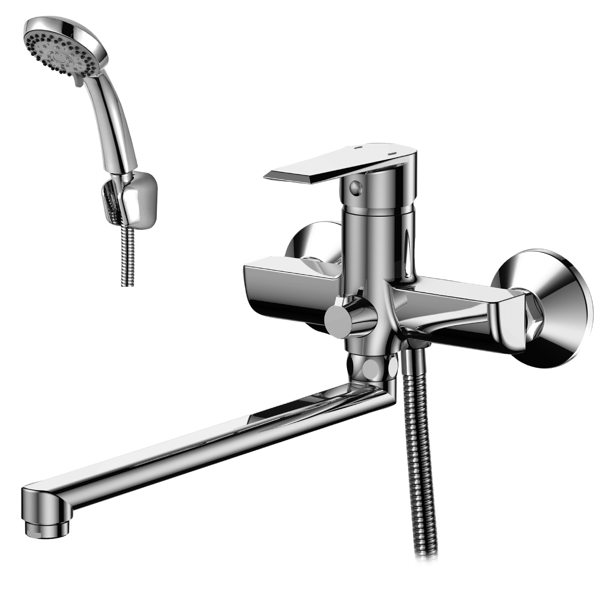 Смеситель для ванн  rs28-33 длинный плоский излив (1/12) "rossinka"