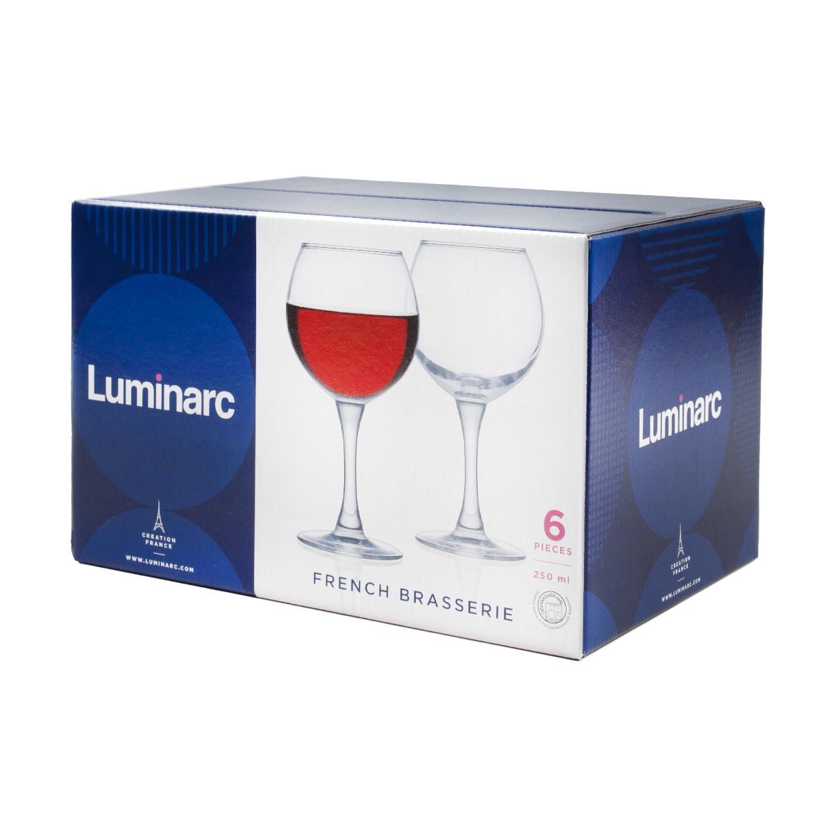Бокал для вина "французский ресторанчик" 280 мл (набор 6 шт.) (1/4) "luminarc"