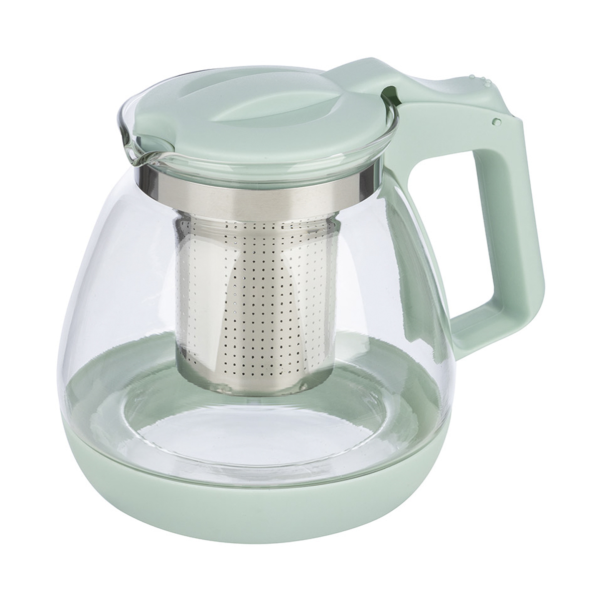 Чайник завар. стекло "mentolo" 1,1 л, усил. фильтр нержав. (1/36) "mallony"