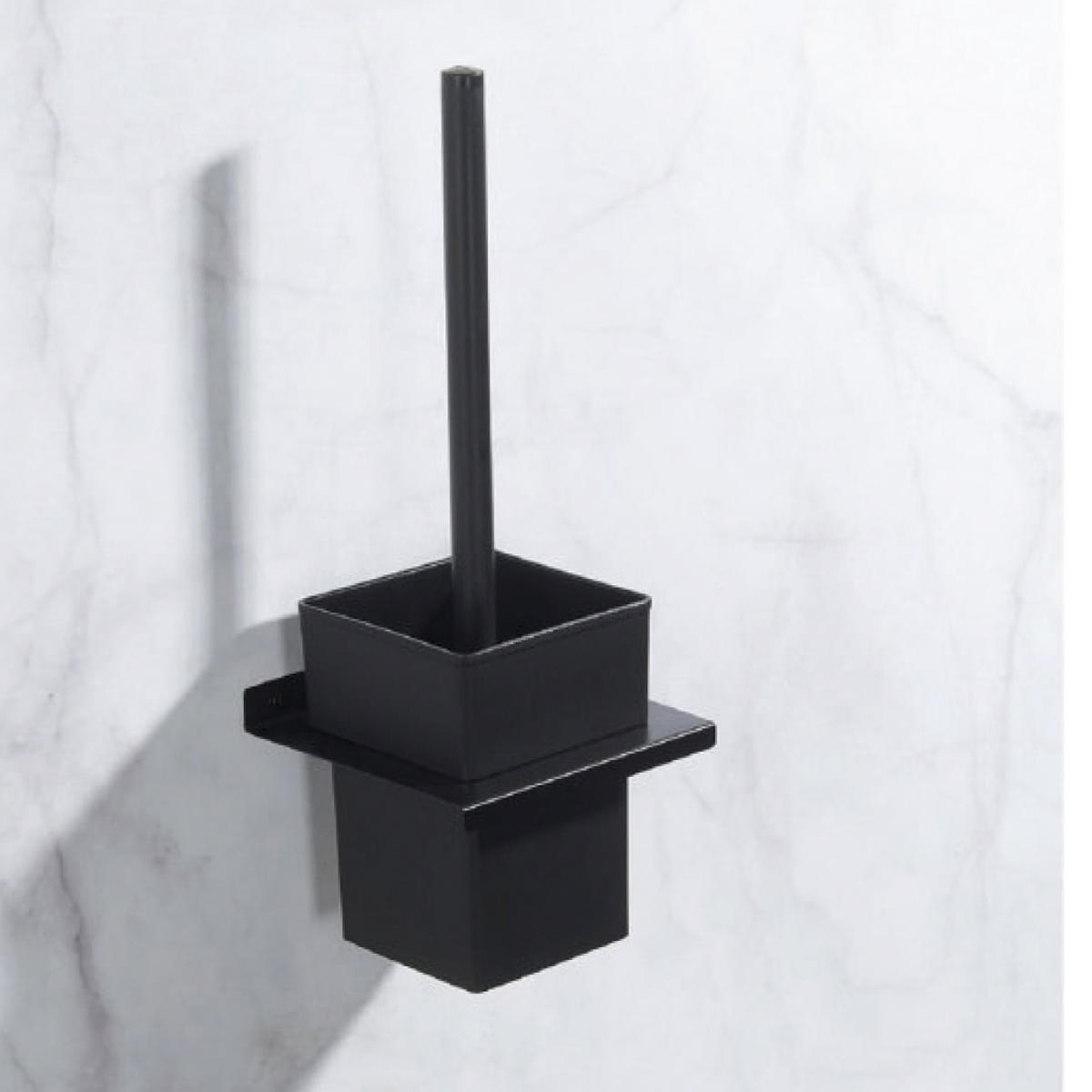 Туалетный набор "lund" ерш с подставкой, металл/пласт. (черный) (1/32) "swensa" br-2600w-08