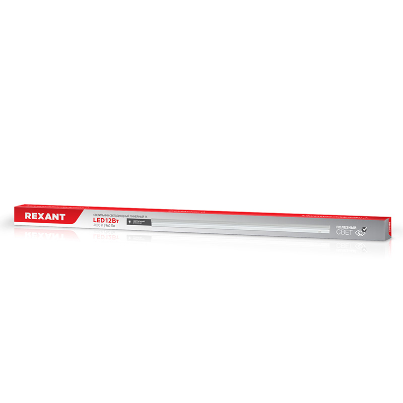 Светильник светодиод. "rexant" t5-01  869 мм 12 вт 960 лм 4000 k (1/25) 607-215