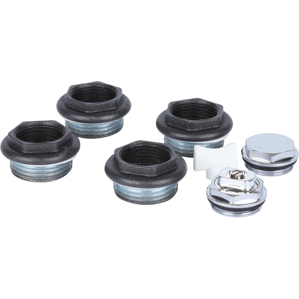 Присоеденительный набор для радиатора 3/4" Global KIT черный