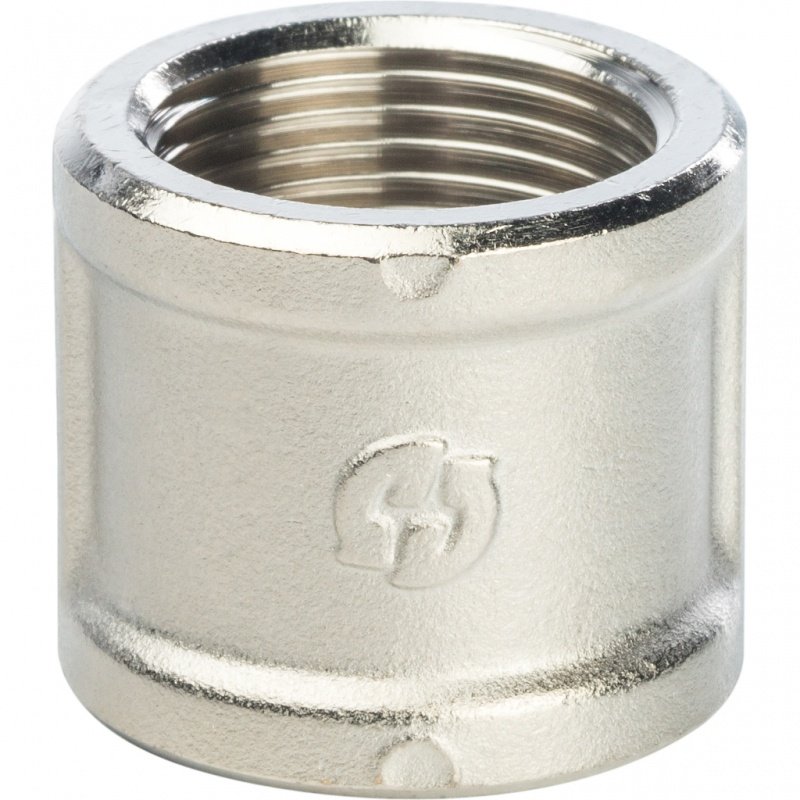 Муфта резьбовая 3/4" ВР никель STOUT