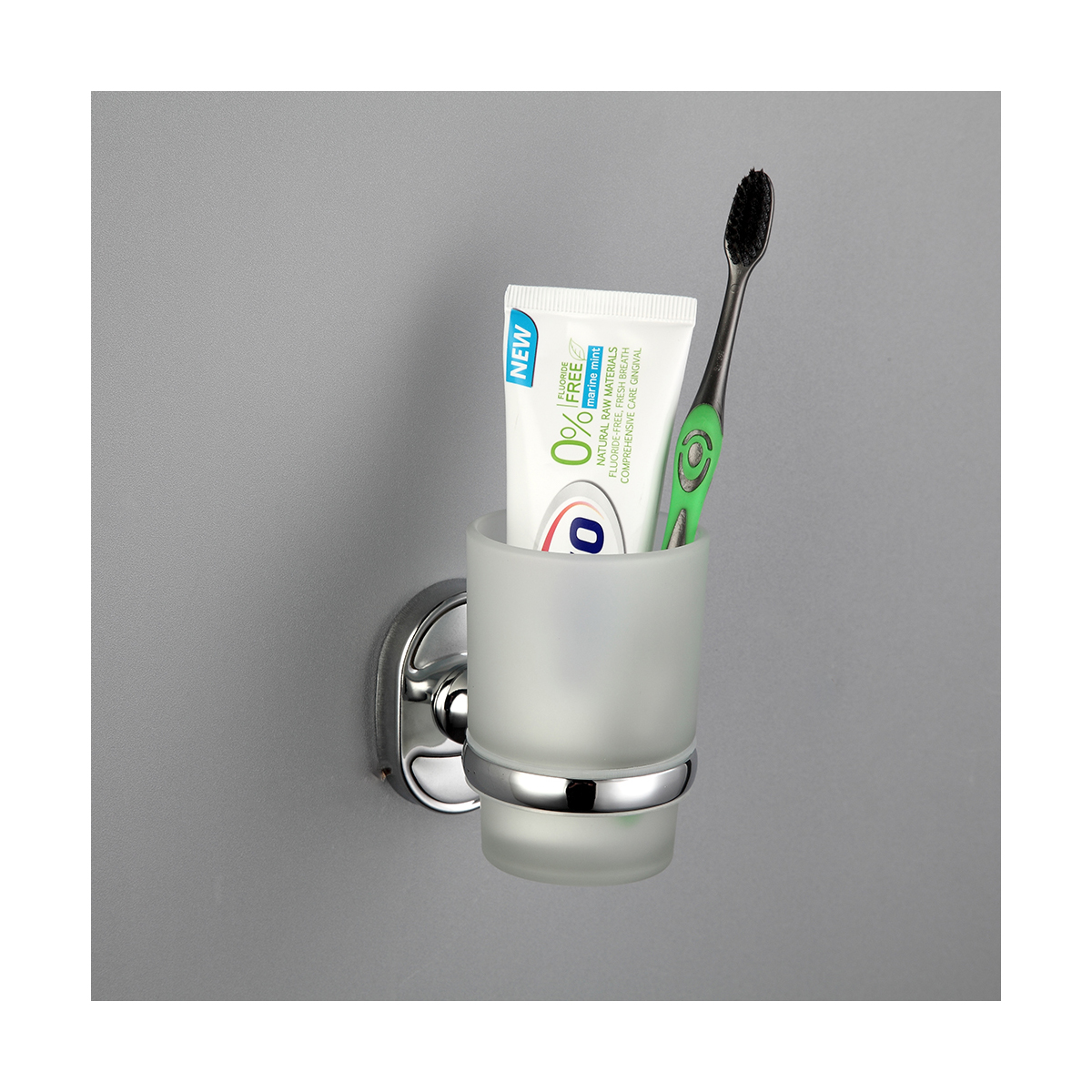 Стакан для ванной комнаты с держателем f1906, хром (1/10/80) "frap"