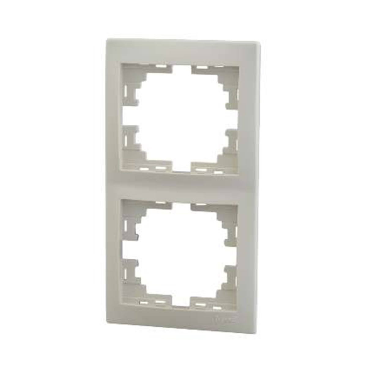 Рамка "mira" 2-х местн. вертикальная, кремовый (1/10/120) "lezard" 701-0300-152