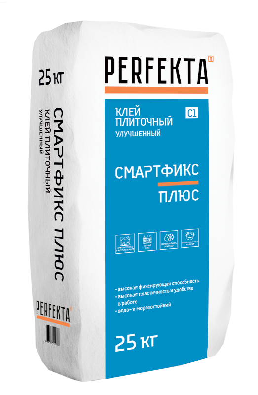 Клей плиточный Perfekta Смартфикс Плюс, 25 кг