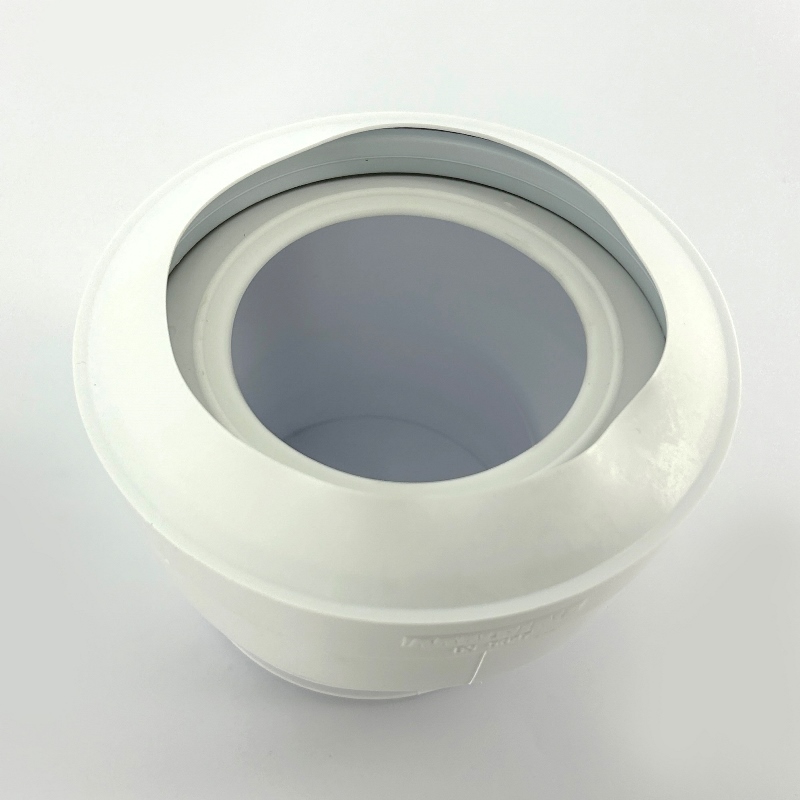 Труба McALPINE фановая L=116 мм с манжетой и 20 мм смещ., вход 97-107 мм, выход внутрь 110 мм трубы