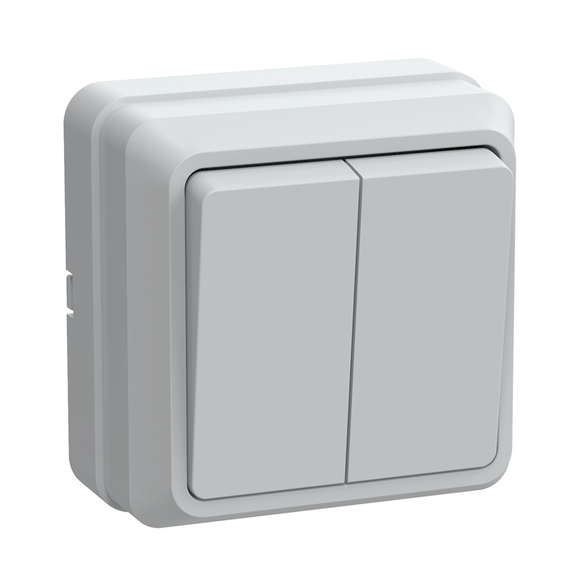 Выключатель открыт. уст. "октава" 2-х кл. вс20-2-0-об, 10а, белый (1/36/432) "iek"