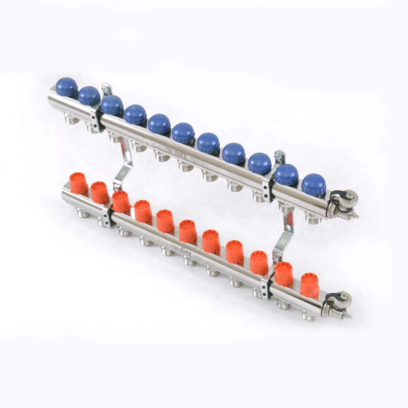 Колл. группа UNI-FITT 1"x3/4" ЕК 11 выходов с регулировочными и термостатическими вентилями