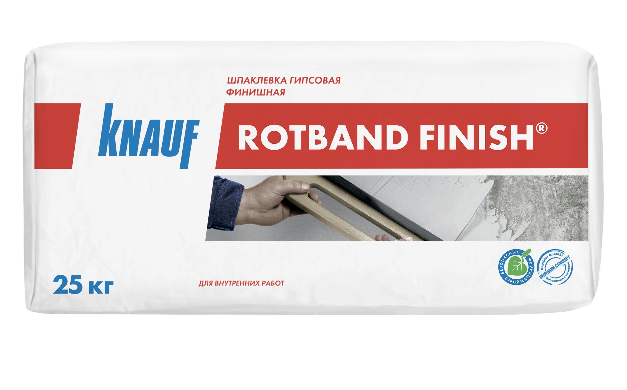Гипсовая шпаклевка Кнауф Ротбанд финишная (KNAUF Rotband Finish) 25 кг