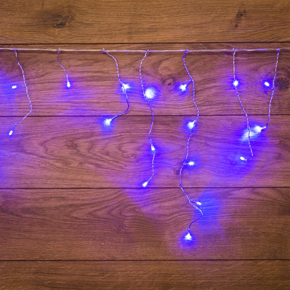 Электрогирлянда "бахрома" 1,8*0,5 м, 48 синих ламп, шнур прозр. (1/96) "neon-night" 255-013