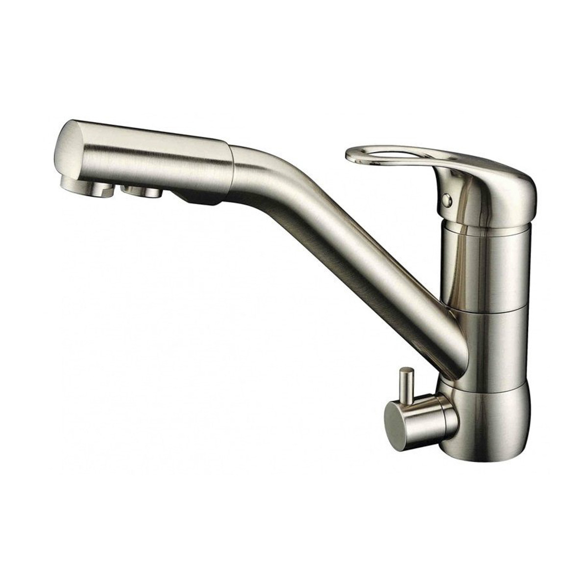 Смеситель для кухни с подключ. к фильтру питьев. воды zr 400 kf-12 nickel "zorg"