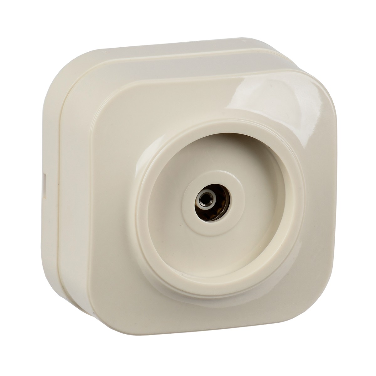 Розетка телевизионная открыт. уст. "glory" ртв20-хк, кремовый (1/30/360) "iek"