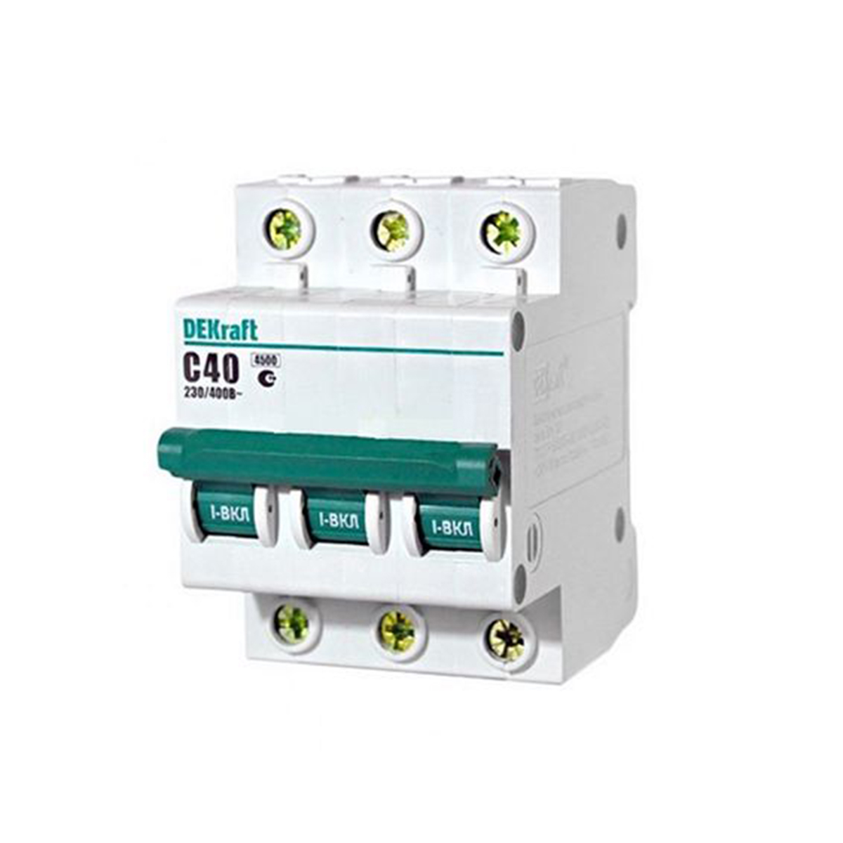 Выключатель автомат. ва-101 3р 40а 4,5ка тип с (1/4/48) "dekraft"