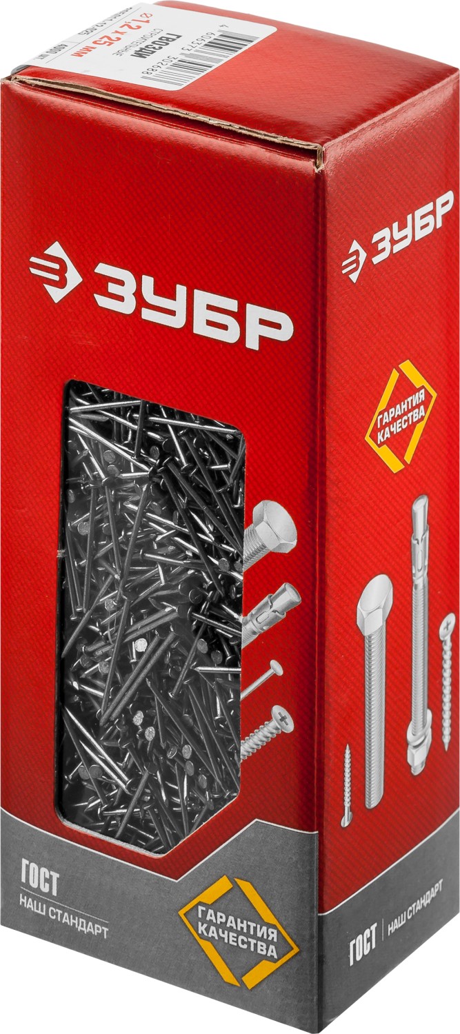 ЗУБР ГОСТ 4028-63, 25 x 1.2 мм, 1 кг, строительные гвозди (305011-12-025)