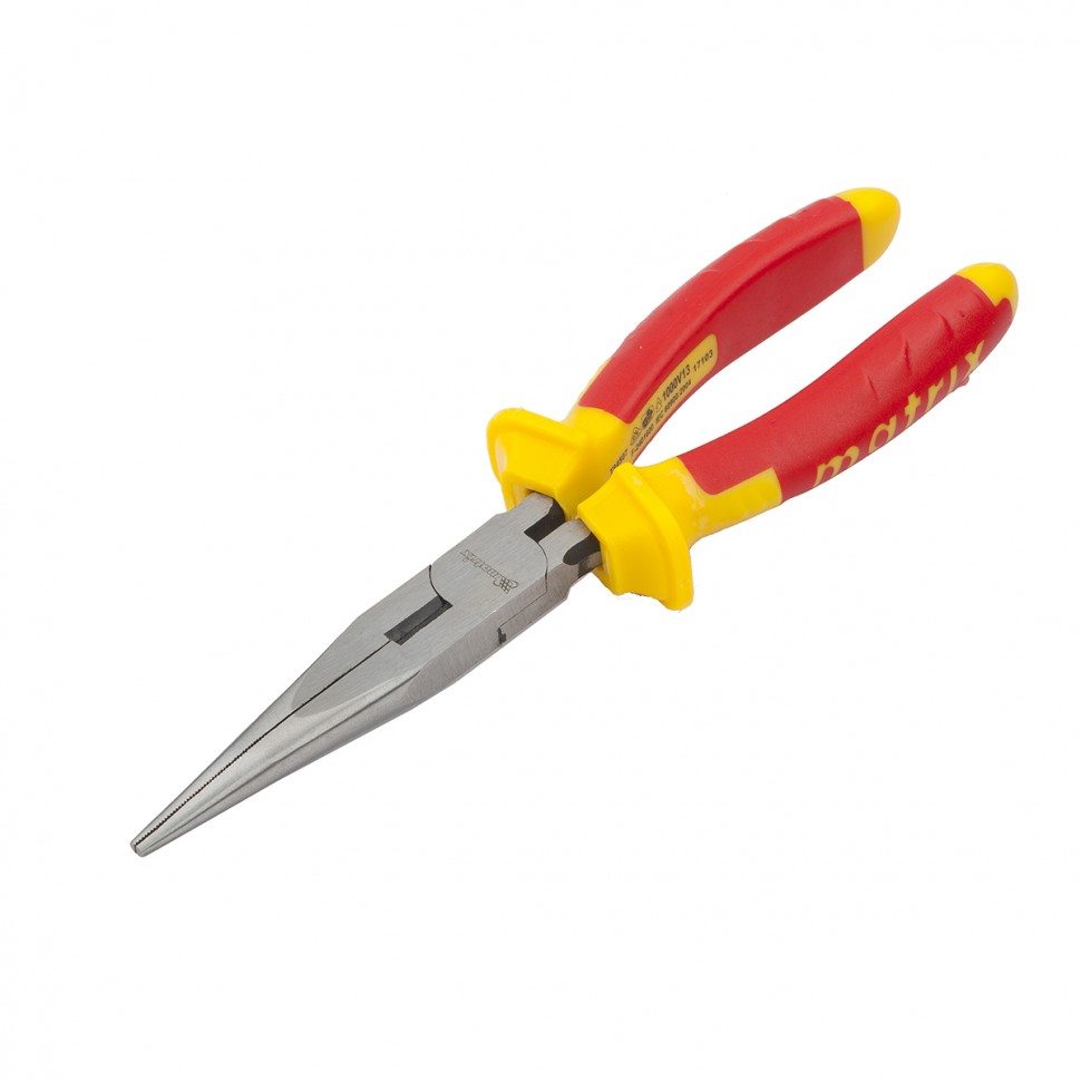 Длинногубцы прямые Insulated, 200 мм, двухкомпонентные рукоятки Matrix Professional (17103)