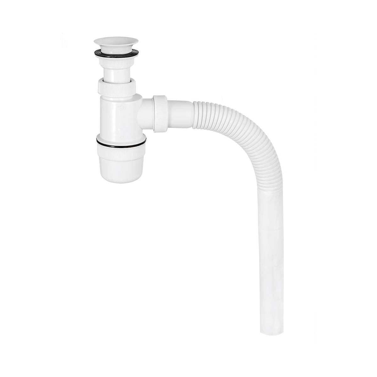 Сифон "эконом" белый (20) "вирпласт"