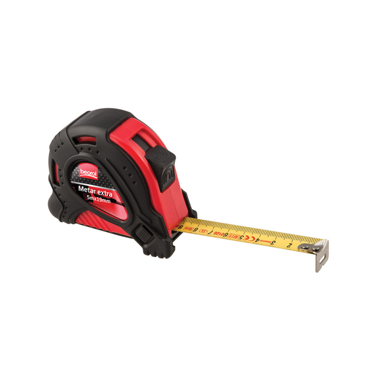 Рулетка с автостопом "extra" 3 м/16 мм обрезин.корпус (1/6/96) "beorol"