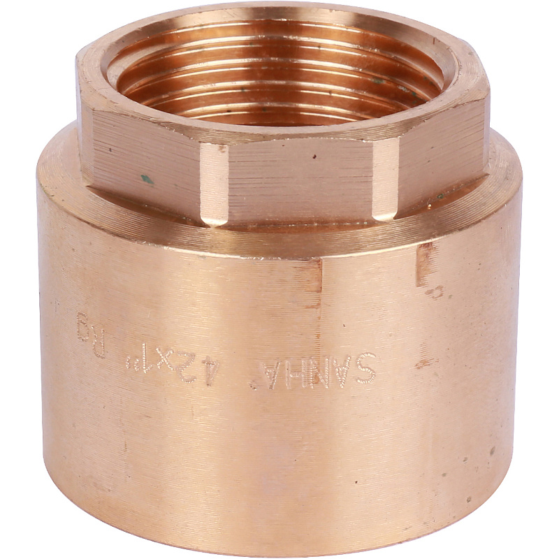 Муфта 42х1" переходная (ВР) под пайку с внутренней резьбой SANHA бронзовая 14270421