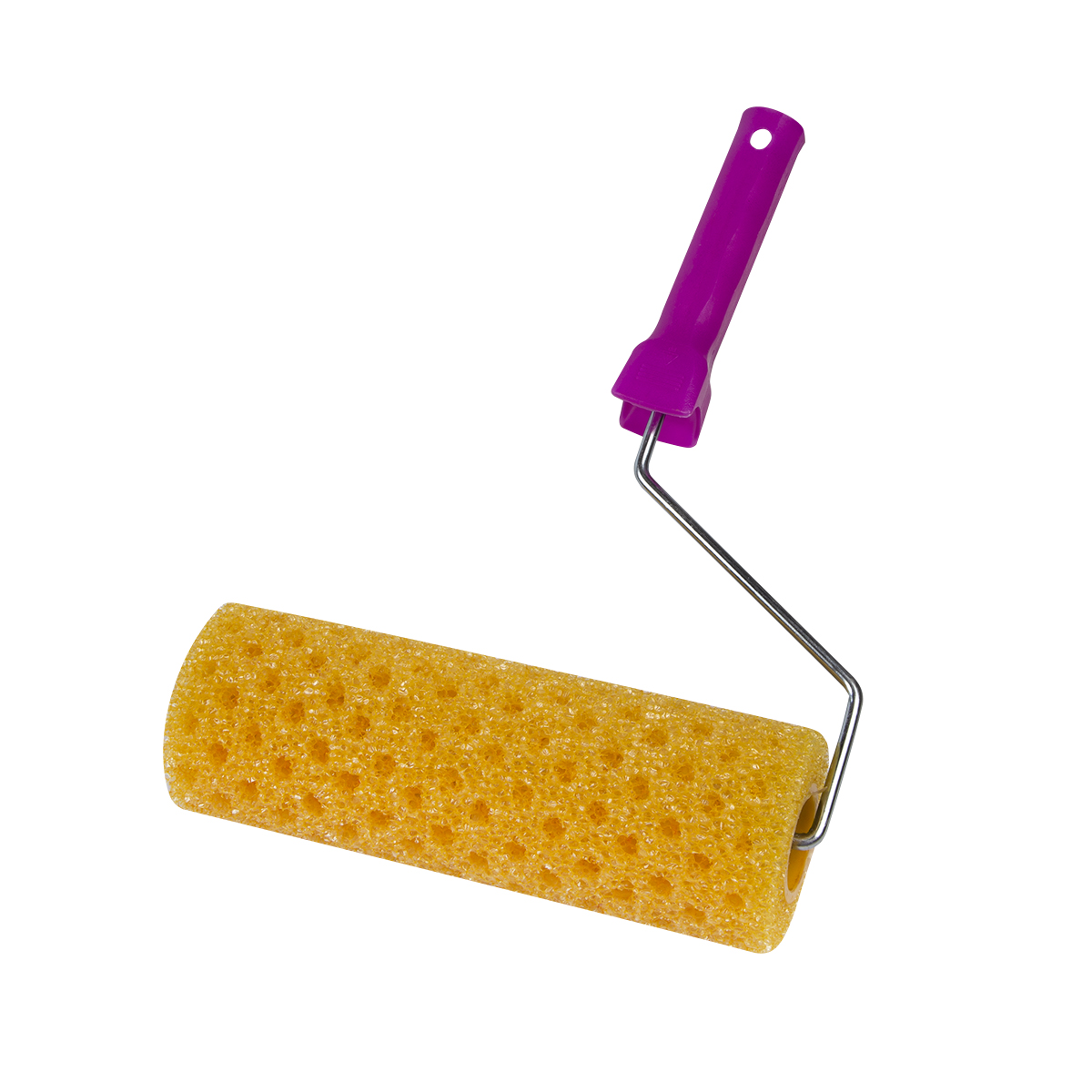 Валик структурный поролон. "горошек"  d80/230 мм бюгель 6 мм (в сборе) (1/50)  "krafor" 089-0250