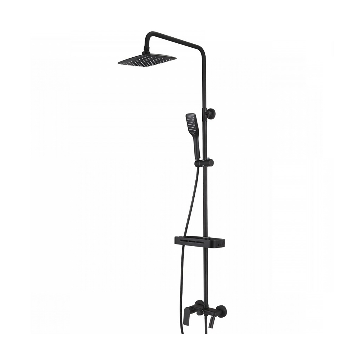 Душевая система "tropic" lm7002bl  верх. душ "тропич. дождь" (черный) (1/3) "lemark"