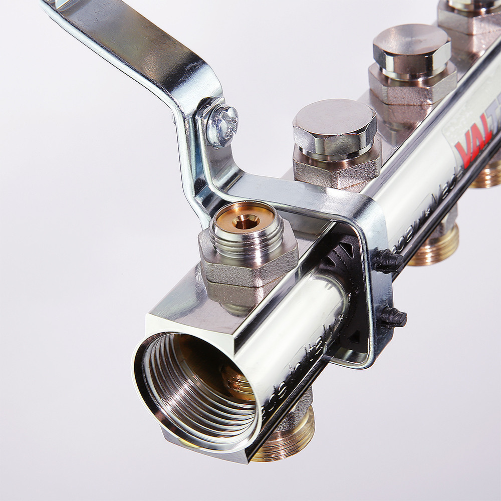 Колл. группа VALTEC 1" x 3/4" ЕК 5 выходов с балансировочными и термостатическими клапанами