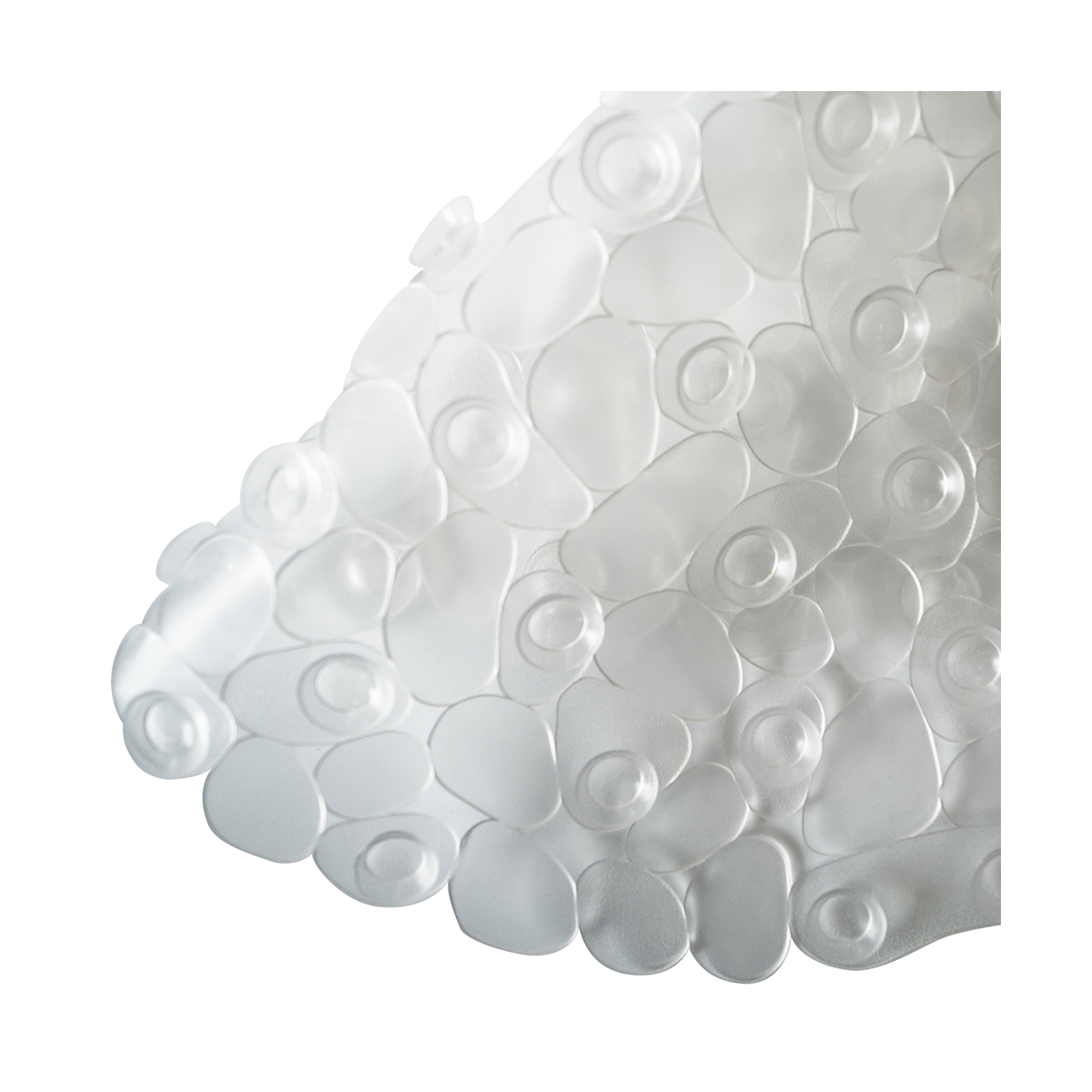 Коврик в ванну противоскользящий "морская галька" 36*69 см (прозрачный) (1/10)