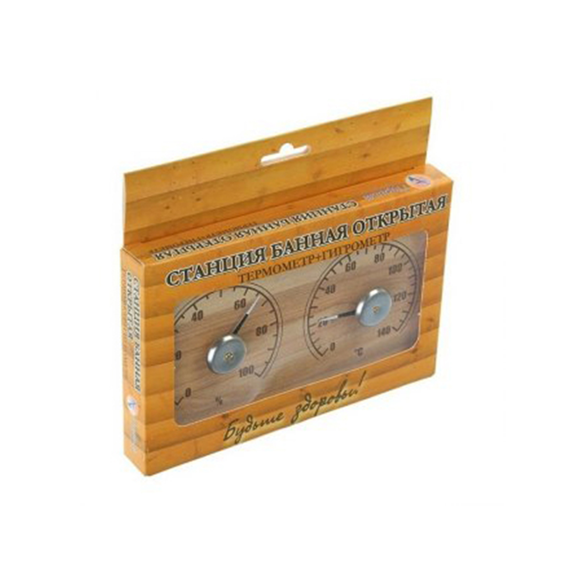 Термометр с гигрометром банная станция открытая (прямоуг.) сбо-2тг (1/20)