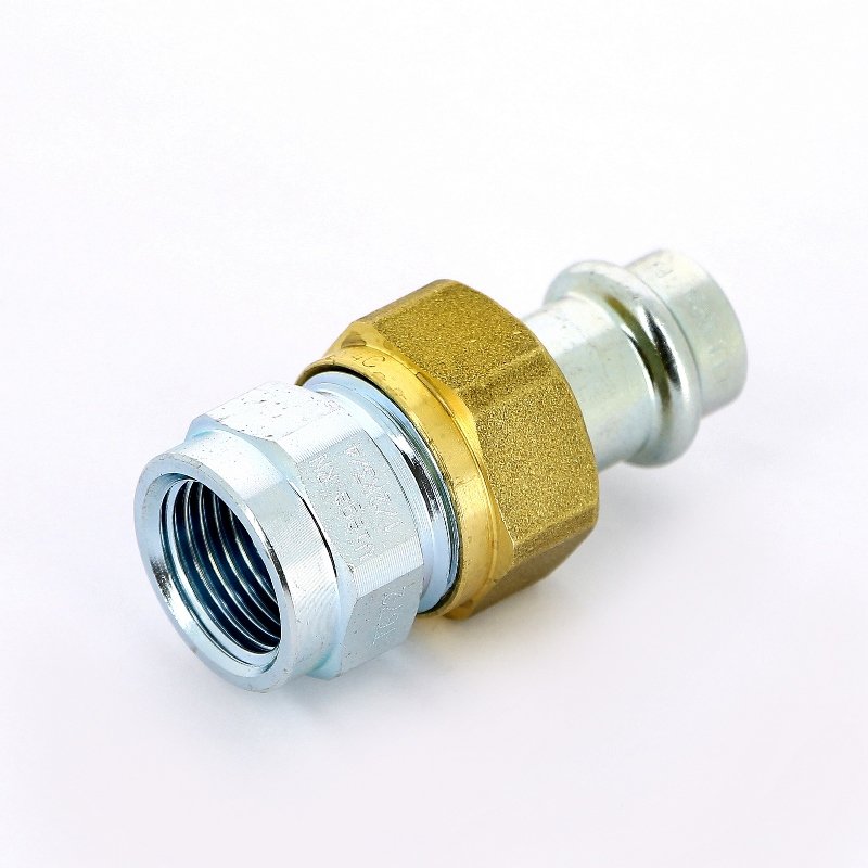 Американка пресс-В 15x1/2" с плоской прокладкой нелегир. сталь Prestabo VIEGA