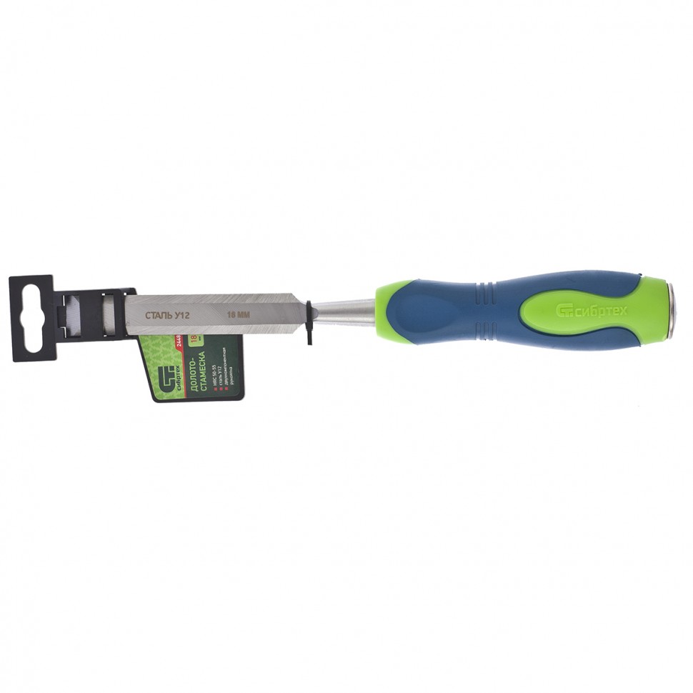Долото-стамеска, 18 мм, двухкомпонентная рукоятка Сибртех (24483)