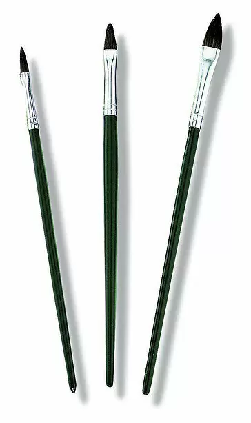 COLOR EXPERT 82610627 набор художественных кистей, волос пони, деревянная ручка 4/6/9мм (3шт/уп)