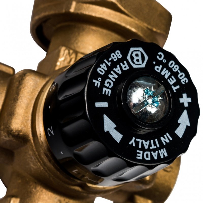 Насосно-смесительный узел STOUT 1" с клапаном и насосом Grundfos UPSO