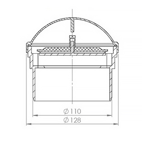 Клапан канализационный (аэратор) 110 мм HT OSTENDORF