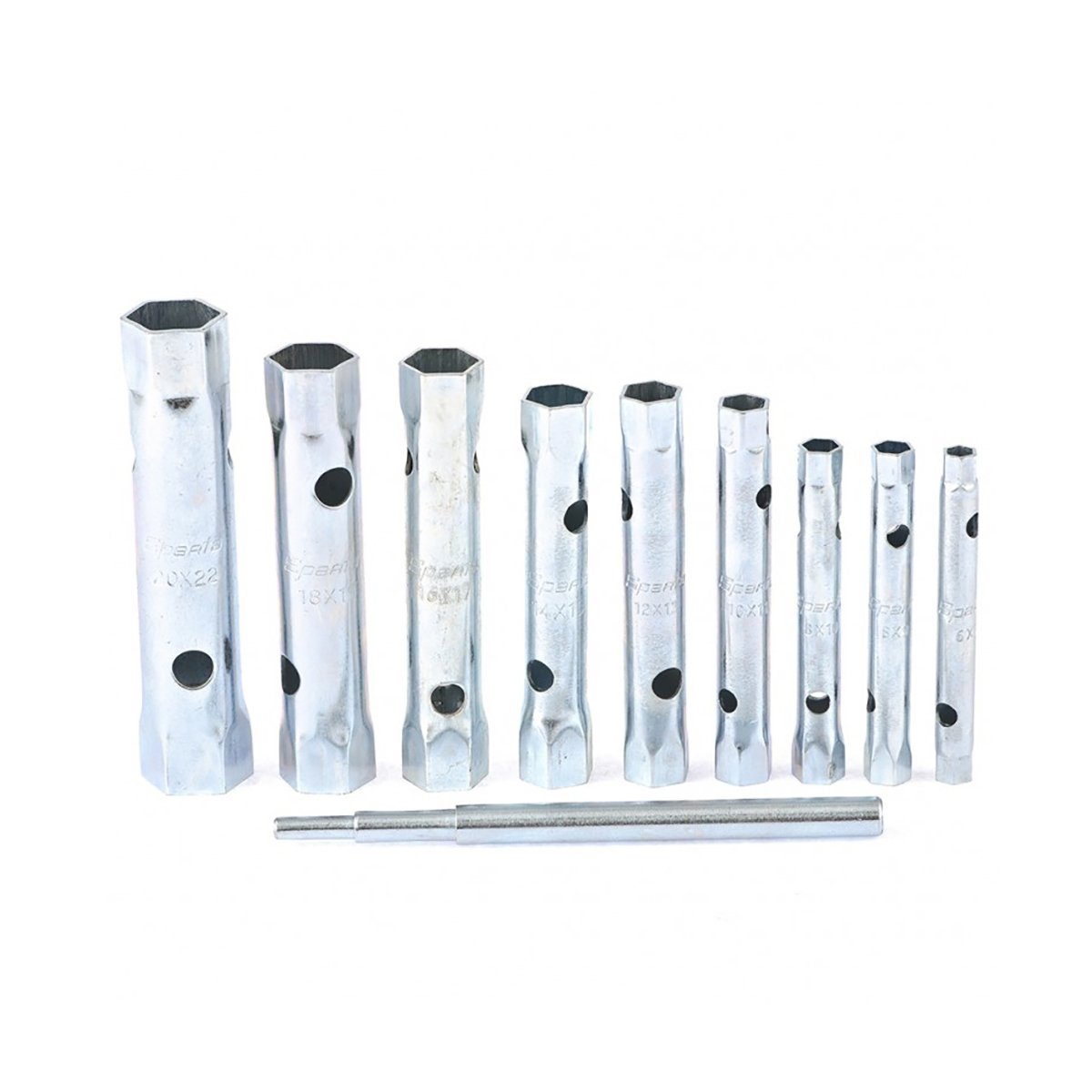 Ключи трубчатые торцевые с воротком 6 х 22 мм (набор 9 шт.) (1/6/36) "sparta"