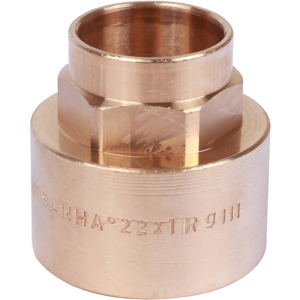 Муфта 22х1" переходная (ВР) под пайку с внутренней резьбой SANHA бронзовая 14270221