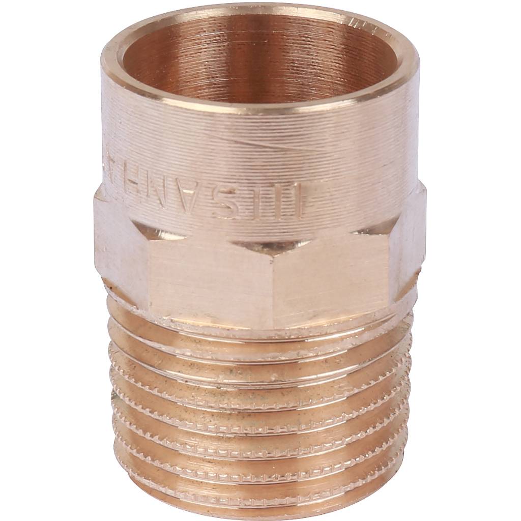 Муфта 18х1/2" переходная (НР) под пайку с наружной резьбой SANHA бронзовая 142431812
