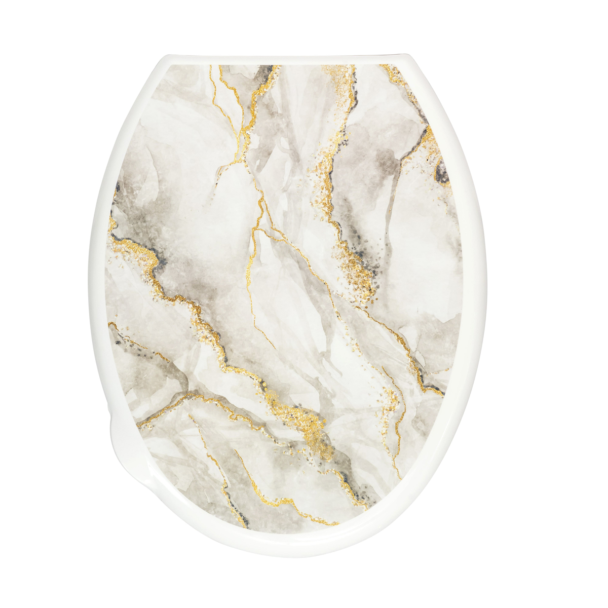 Сиденье для унитаза  "мрамор" с декором  (1/10) "виолет"