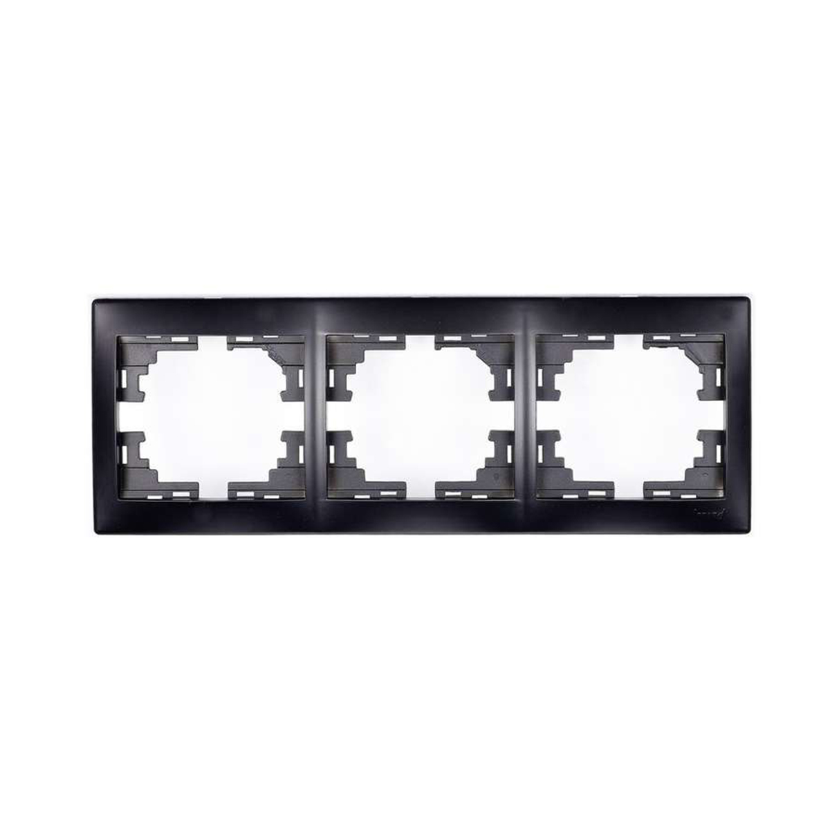 Рамка "mira" 3-х местн. горизонтальная, черный бархат (1/10/120) "lezard" 701-4200-148