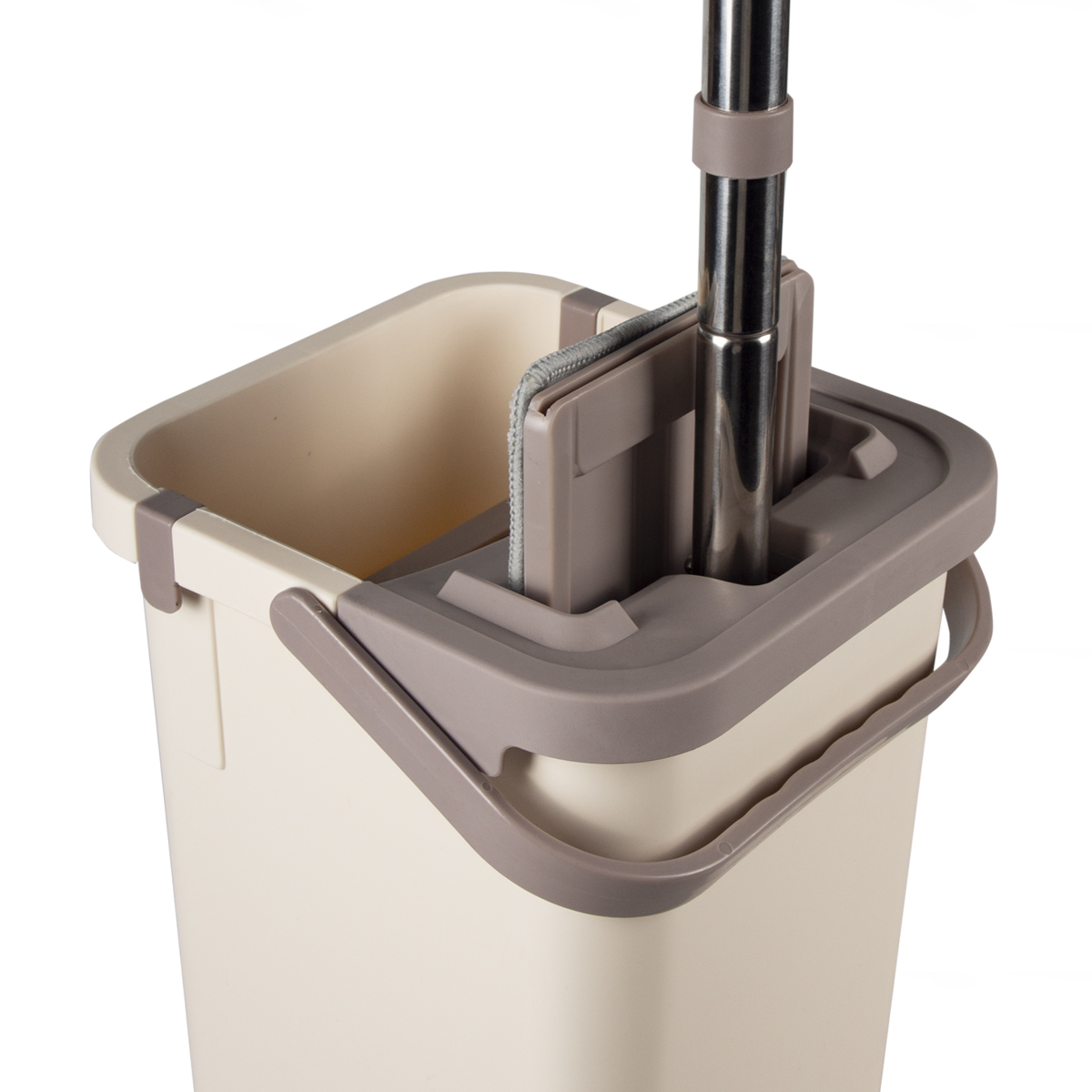 Комплект для уборки (ведро с отжимом, швабра "miracle", насадка микрофибра) (1/6) "leonord"