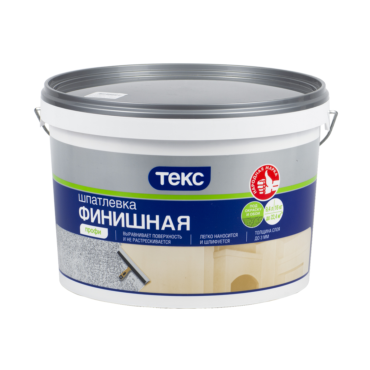 Шпатлевка латексная финишная выравн. "профи" 16 кг (1/44) текс