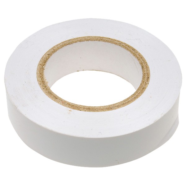 Изолента ПВХ, 15 мм х 10 м, белая Сибртех (88792)