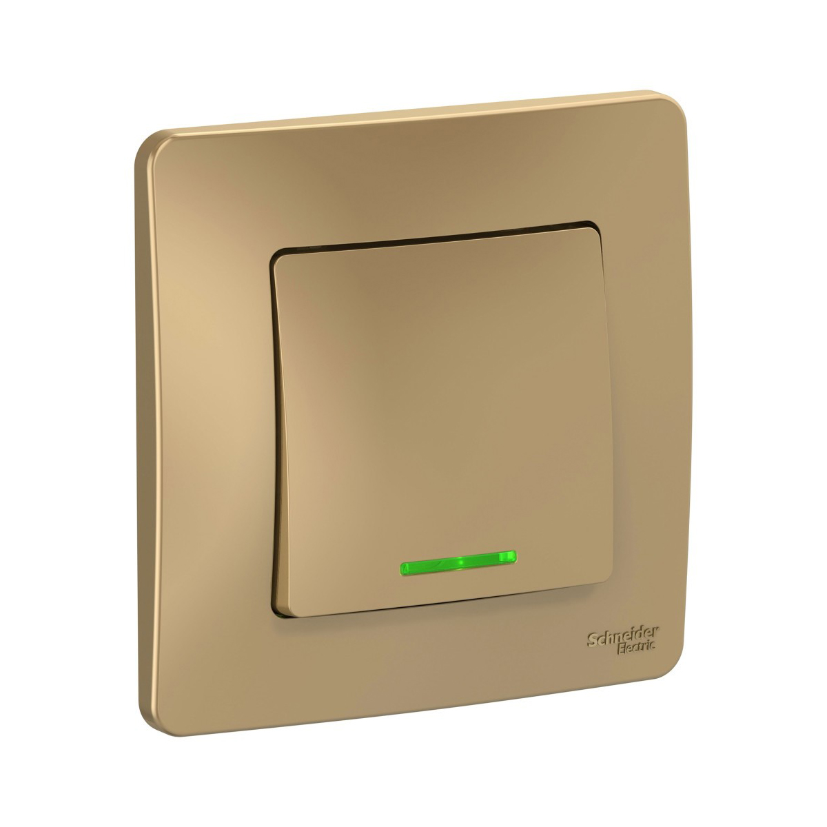 Переключатель "blanca" 1 кл. с индикатором 10а, титан (1/10/20) "schneider"