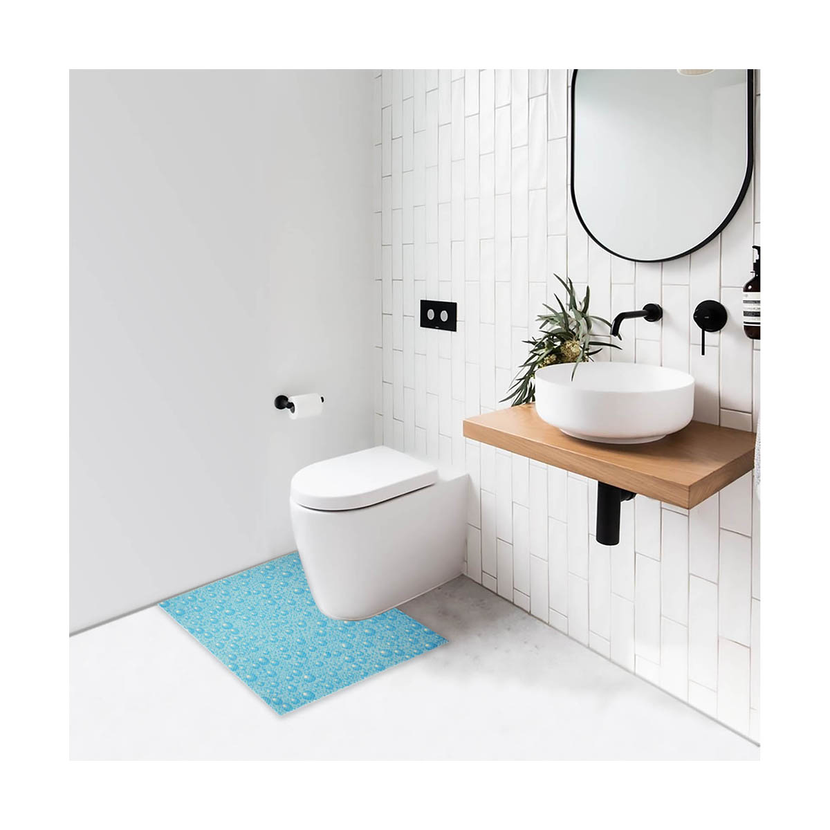 Коврик для туалета v7 50*52 см, вспененный пвх (1/20)